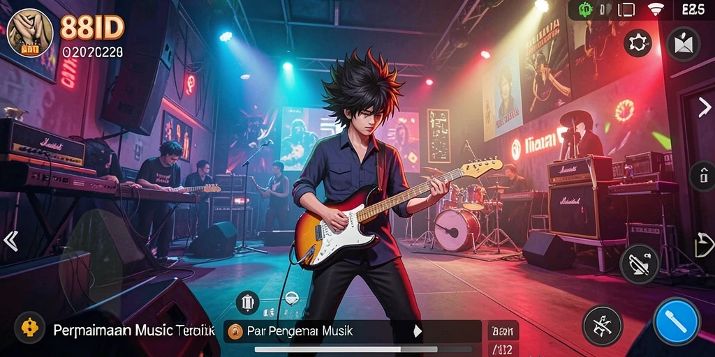 Screenshot utama 88ID menampilkan gameplay seru dengan berbagai pilihan lagu.