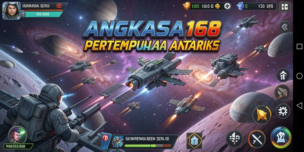 Tampilan gameplay seru dalam ANGKASA168 dengan aksi luar angkasa yang mendebarkan.
