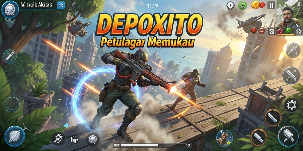 Tampilan gameplay DEPOXITO yang penuh aksi mendebarkan.
