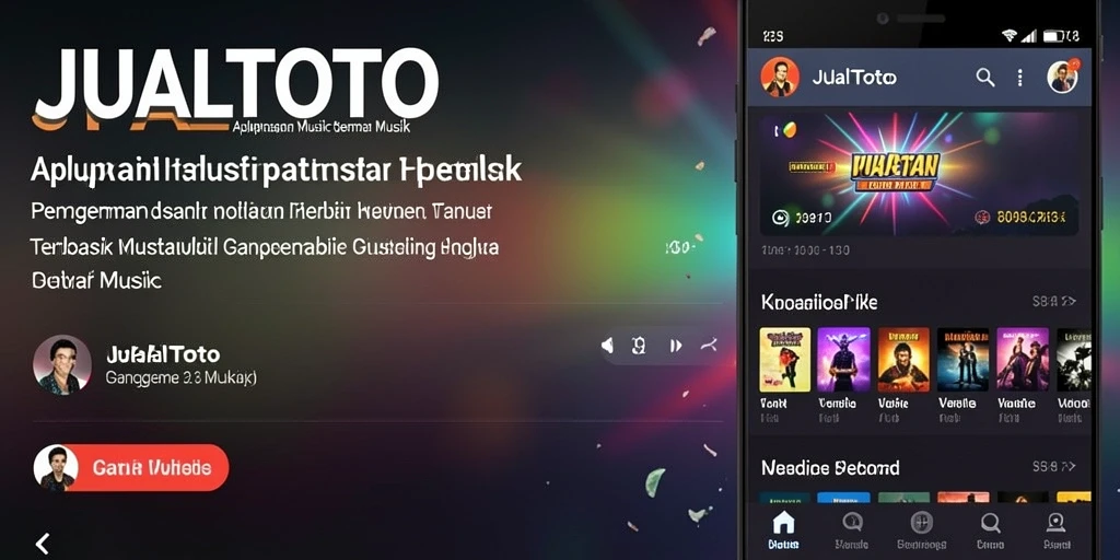 Tampilan gameplay utama JUALTOTO menampilkan berbagai pilihan musik menarik.
