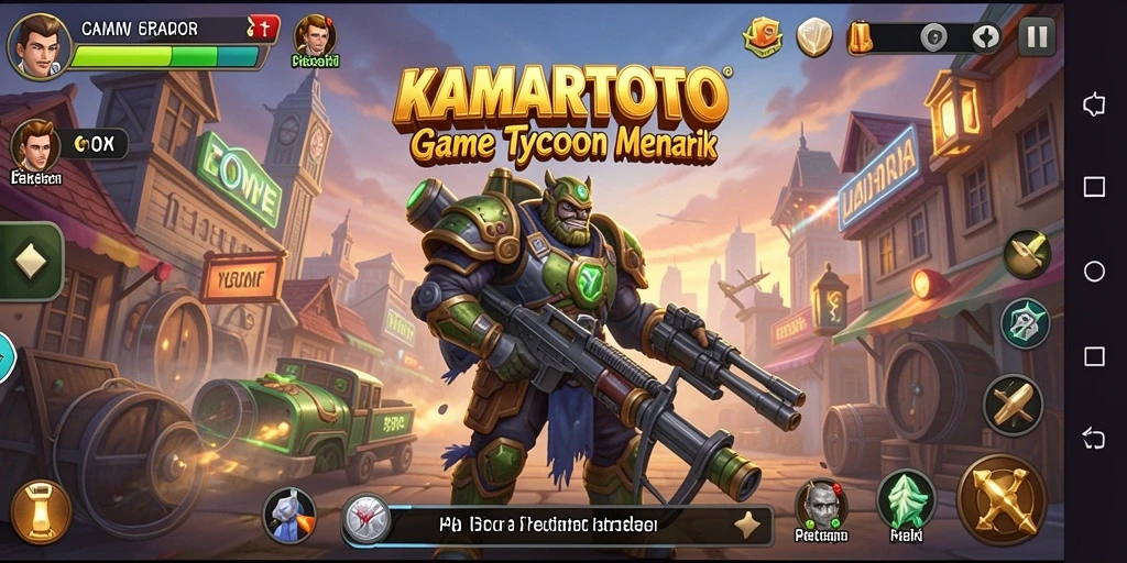 Gameplay KAMARTOTO saat membangun kerajaan bisnis Anda.