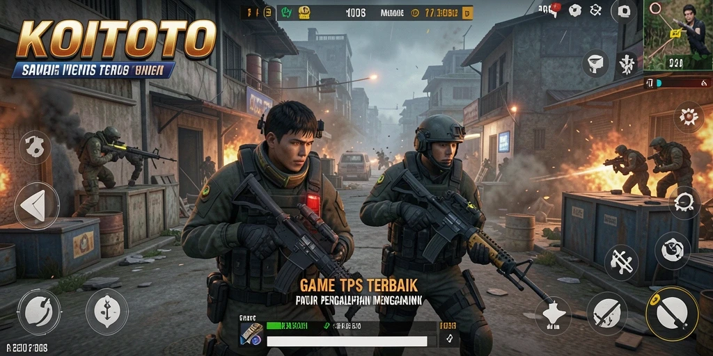 Tangkapan layar gameplay KOITOTO menampilkan aksi menegangkan dalam TPS.