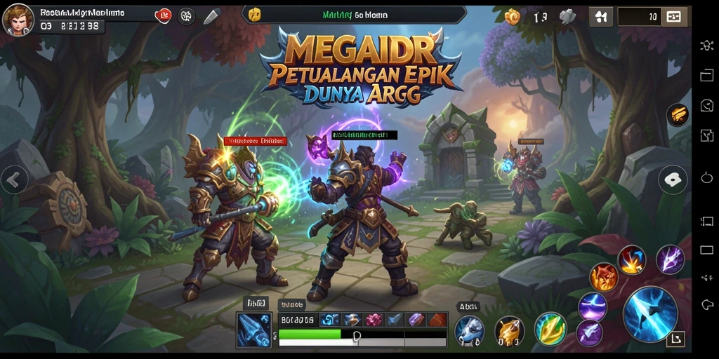 Screenshot MEGAIDR yang menampilkan aksi seru dalam dunia ARPG.