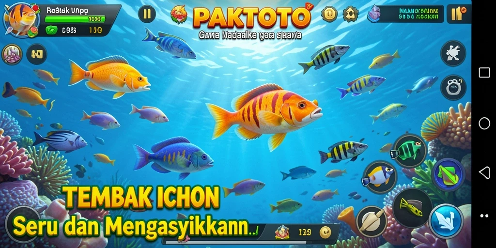 Tampilan gameplay <strong>PAKTOTO</strong> yang menampilkan aksi Tembak Ikan yang seru.