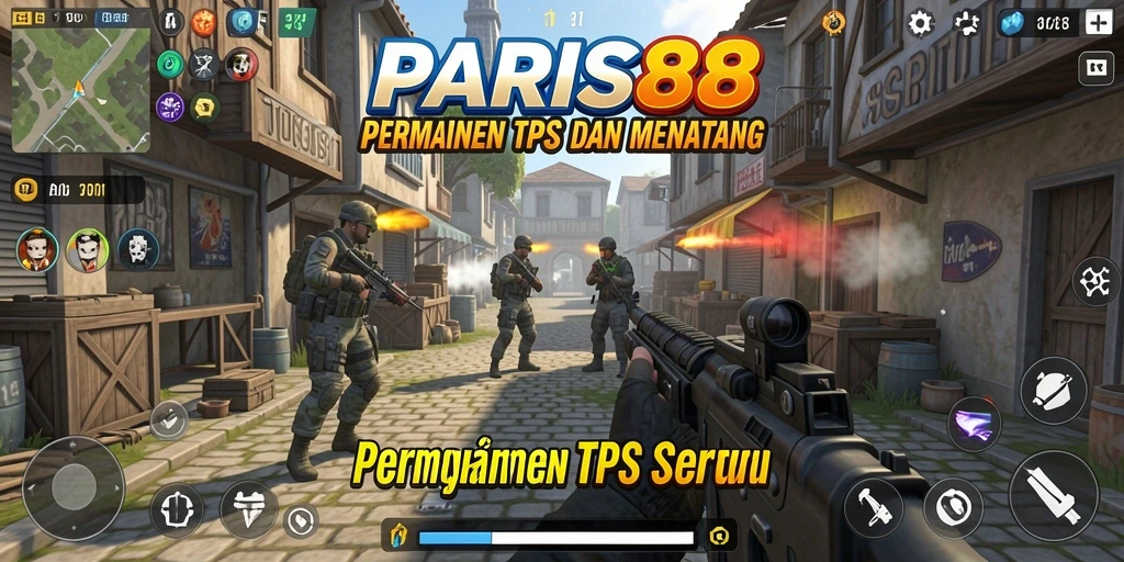 Tampilan aksi seru dalam gameplay PARIS88.
