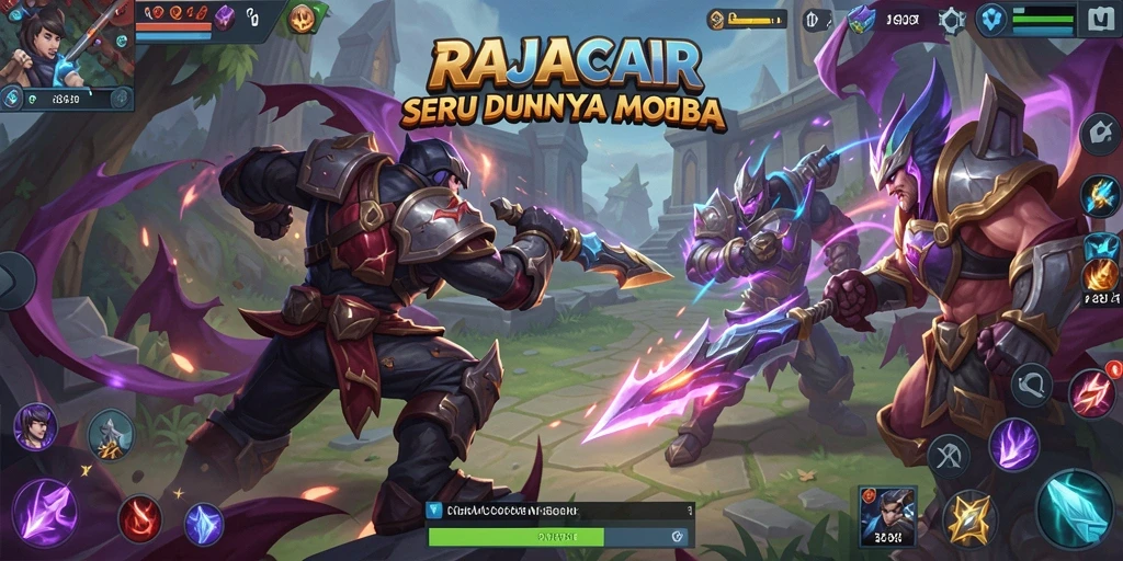 Tangkapan layar RAJACAIR menunjukkan aksi seru dalam pertempuran MOBA.