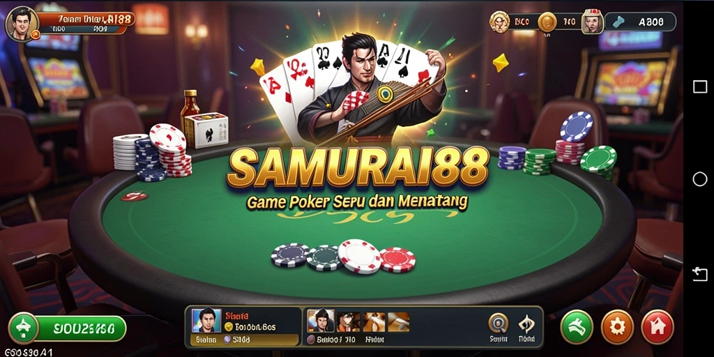 Tangkapan layar dari gameplay seru poker di SAMURAI88.