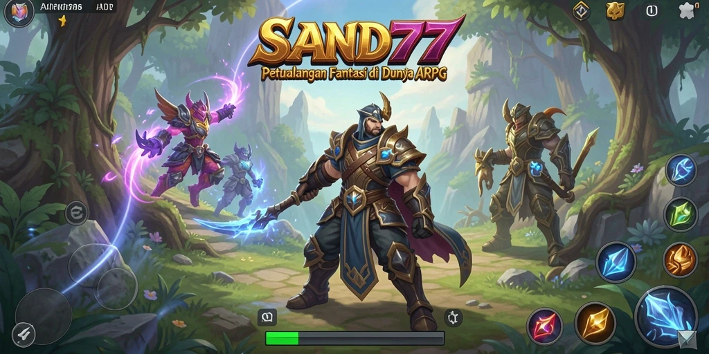 Tampilan gameplay SAND77 yang mendebarkan dan penuh strategi.