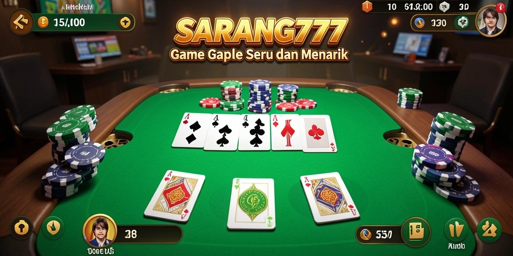 Tampilan gameplay Gaple yang seru dan interaktif di SARANG777.